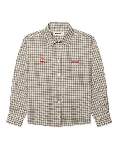 Woodbird - WBLing Embrodery Check Skjorte - Off White 
